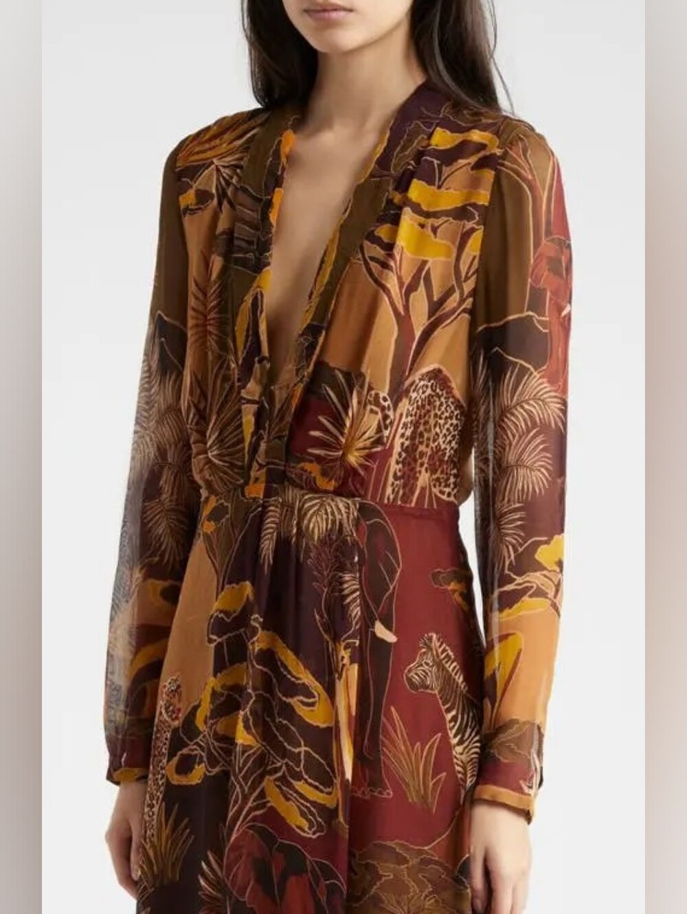 NWT FARM RIO | $240 Caramel Savana Dream Maxi Dress - Picture 8 of 15